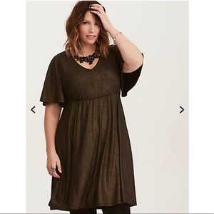 NWT Torrid Dress Gold/Black boho style cocktail